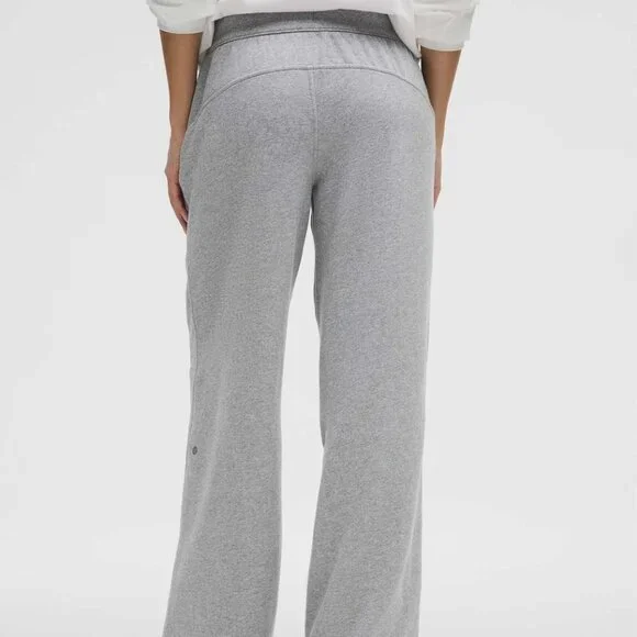 NWT Lululemon Scuba Mid-Rise Wide-Leg Pant *Regular, Sz S, Heathered Medium Grey - Picture 3 of 7